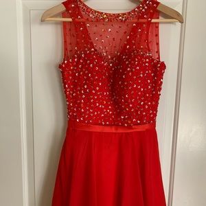 Red dress. Prom, banquet, wedding, cruise wear.